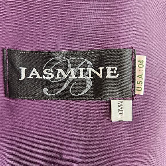 JASMINE Black Label Purple Floral Lace Sheath Dress Size 4 - Picture 11 of 15